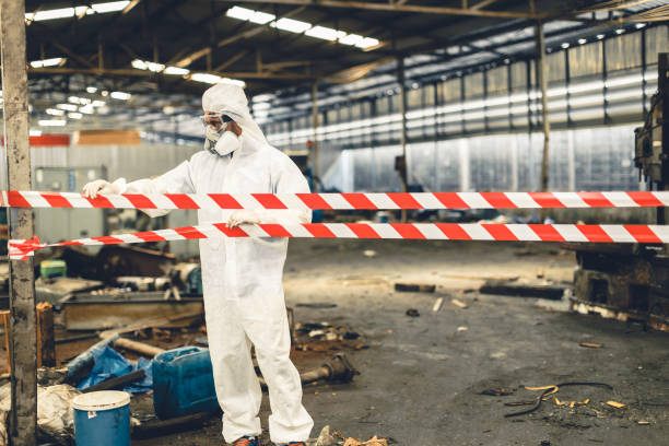 Professional Biohazard Cleanup technician working in Selma, IN